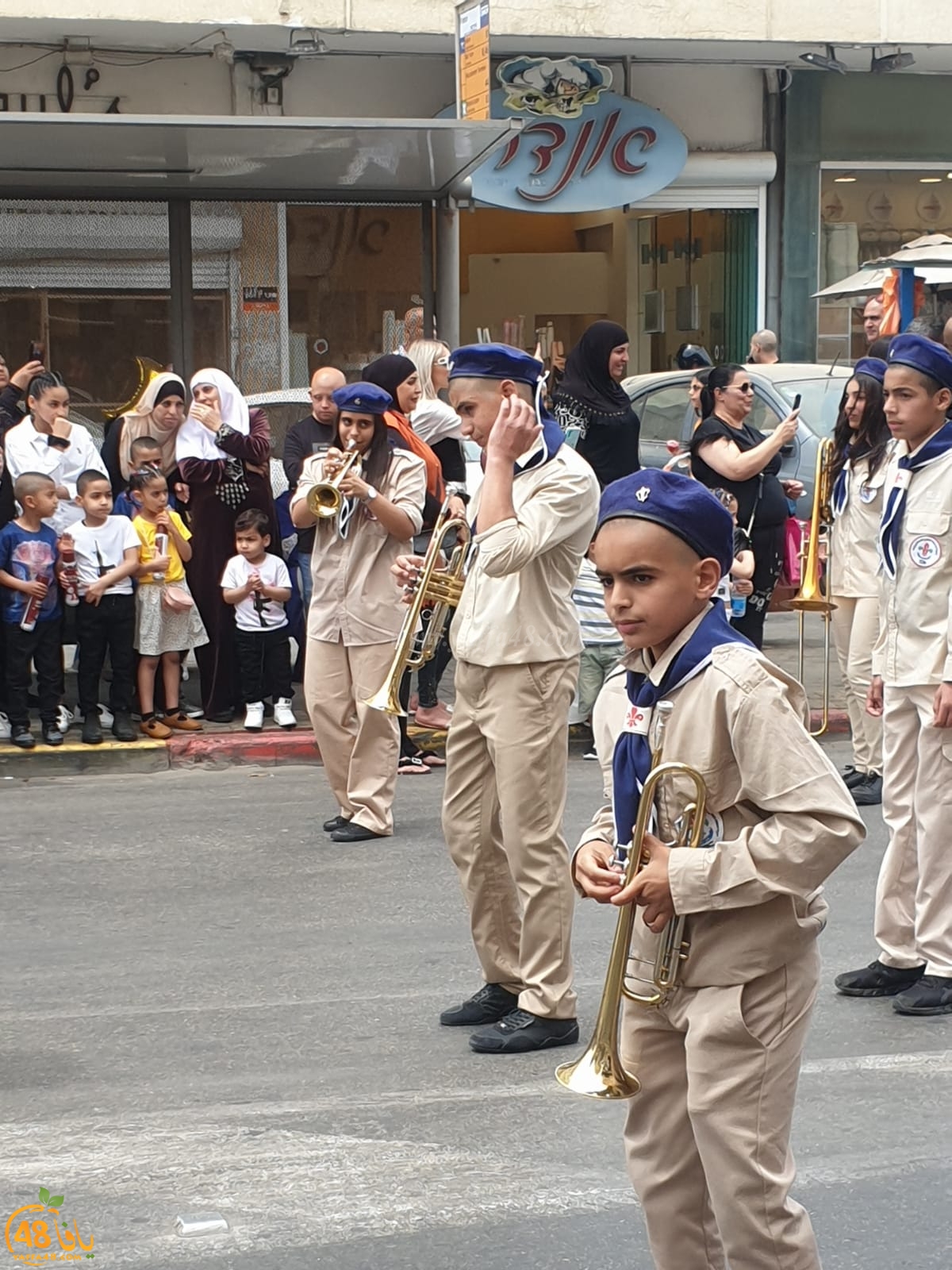 استعراض كشفي ضخم لسرية كشاف النادي الإسلامي بيافا بمناسبة العيد 